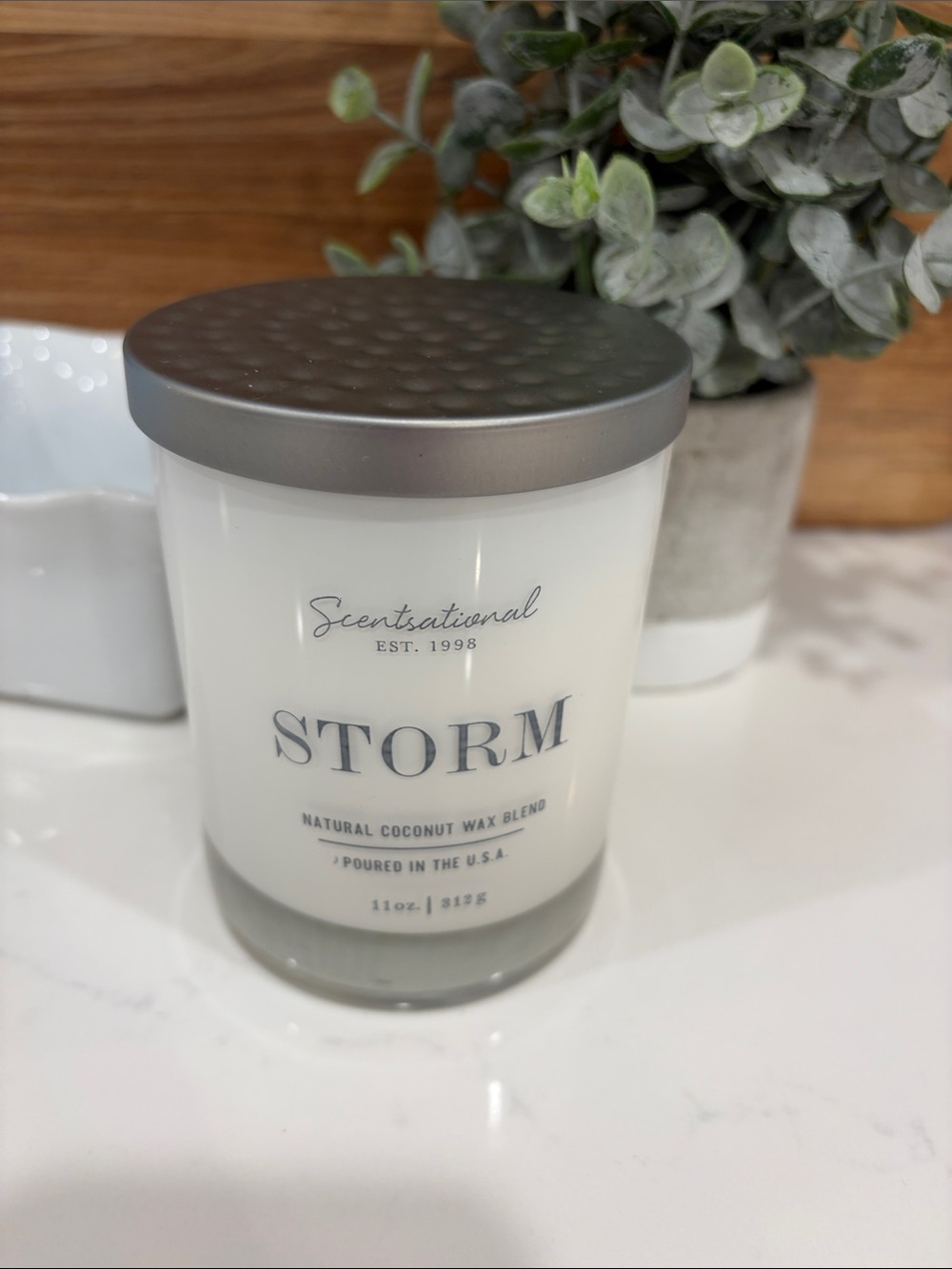 Scentsational STORM Scented Candle - White